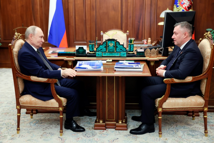 Putin wished Kobzev success in his re-election as governor of the Irkutsk region