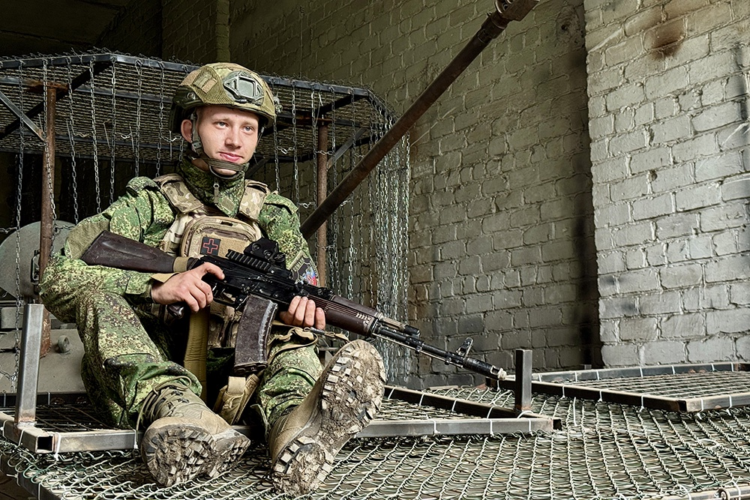 BMP crew commander Nikita Komarov has been wearing a military uniform since he was 13 years old